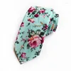 Bow Ties 23 F￤rger Fashion Mens Neslits 6cm Classic Paisley Flower for Men Formal Wear Business Wedding Suit Cotton