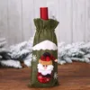 Decorazione natalizia sacchetti di iuta Babbo Natale ornamenti per bottiglie di vino champagne Cover borse borse borse per la spedizione marittima bbc279