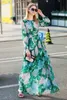 Платья весна и летняя европейская и американская T-ступчатая подиумные модели модное круглое платье с длинными рукавами с длинными рукавами