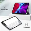 الحالات اللوحي لأجهزة iPad Pro 12.9 بوصة 12.9 "2022 2021 Case Pu Leather Funda Slim Transparent Backbroof Cover Cover Wake Auto Wake Wake