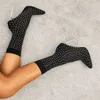 Stivali sopra il ginocchio da donna strass di lusso tacco a spillo punta a punta calze da discoteca sexy stivali tacchi alti stivaletti da donna 220913