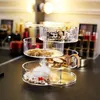 Storage Boxes 4 Layer Acrylic Makeup Organizer Box Clear Jewelry Case 360 Degree Rotating Cosmetic Necklace Earring Display