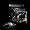 Jewelry Pouches 120 Pieces Bag Self Plastic Zipper Clear PVC Rings Earrings Packing Storage Pouch Transparent Lock Bags