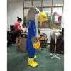 Costume de mascotte d'oiseau bleu et blanc d'Halloween, thème animal de dessin animé, personnage de carnaval, festival, robe fantaisie, taille adulte, tenue de fête en plein air