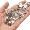 En vrac Mix100pcs / pack Antique argent Or breloques pendentifs Bijoux A Faire Soi-Même Pour Collier Bracelet Boucles D'oreilles Style Rétro