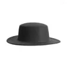 Berets Fedoras Hat for Women Vintage Cap Imitation Woolen Jazz Elegant British Wide Wide Ladies Caps Bowler Hats