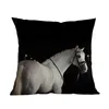 Pillow World Famous Horse Breeds Thoroughbreds White Bay Racing Linen Case Home Car Sofa Decoration Cover