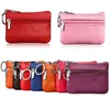 Wallets Women Men Leather Coin Purse Wallet Clutch Key Holder Zipper Small Change Soft Bag Mini Bag Black Red Beige L221101