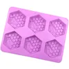 6-Cavity Honeycomb Silicone Soap Mold DIY Chocolate Cake Handmade Soap Candle Party Gift Baking Tools Home Decoration MJ1008