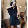 Women's Tracksuits Fashion Large Size Summer Sets Womens Ooutfits 2022 Doll Sleeves Cover Meat Two Piece Set Women Loose Thin Sports Suits