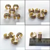 Solitaire ring mode glanzende regenboog kubieke zirkonia vingerringen cz stenen micro verharde gouden kleur band ring voor vrouwen sieraden cadeau r1 dhgh2