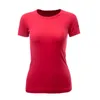 Short Sleeve Yoga Shirt O Neck Sports T-shirt Women Fitness Knitted High Elastic Breathable Athletic Workout Tee Sportwear277z