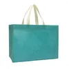 Alışveriş çantaları Büyük boyutlu katlanabilir çanta yeniden kullanılabilir eko tote giyim mağazası mağaza alışverişi bakkal çantası el çantası