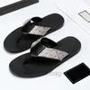 LuxurySlippers Fashion Black Soft Leather Sandals Mules Bees Summers Slide Slippery Flat Chain Wide T-bar Casual Beach Slip