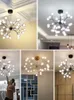 Lampadari Nordic Postmodern Glass Ball Bubble Chandelier Heracleum Firefly Tree Branchs Black Gold G4 Sputnik Lampada da soffittoCD