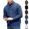 Herentruien Europeaan Amerikaanse stijl trui man Turtleneck volle mouw pullovers knik bloemen solide kleur casual breien tops herfst