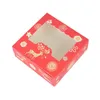 Gift Wrap 10/5Pcs Christmas Cookie Box With Window Candy Chocolate Biscuit Packaging Boxes Xmas Wrapping Year Party Treat