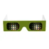 Óculos 3D 100pcs Papel Prismas Difração Fireworks com 13500 linhas/Lentes Espirais Para Laser Shows Raves Lights Atacado 221101