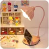 Table Lamps Nordic LED Flower Bedside Lamp Cute Small Lotus Night Light Fixture For Bedroom Office Desks Study Room Dressing