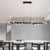 Chandeliers Modern Dining Room Pendant Long Led Chandelier For Kitchen Attic Bar Shop Home Decor Neutral Light Llighting Fixtures Black 2022