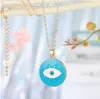 Enamel Evil Eyes Pendant Necklace For Womens Jewelry Big Turkish Eye Chains Choker Necklaces Party Gift