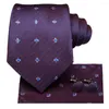 Bow Ties SN-3188 Hi-Tie Purple Necky Silk geweven 8,5 cm breed 2022 DOTS FASOM VOOR MEN Zakelijke bruiloft Pak Tie manchetknopen Set