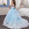 Robes de fille d'été filles longues demoiselle d'honneur enfants pour enfants princesse fête de mariage 3 10 14 ans robe 221101