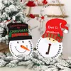 Decorazioni natalizie per regali per bambini Calendario dell'Avvento 24 giorni Hanging Felt Countdown Navidad 2022 Noel Decoration Year