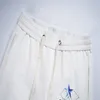 Erkek spor pantolon mektup damgası markası elastik kemer bağları pantolon ağır pound çift eğlence koruyucular tasarımcı