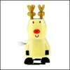 Party Favor Ups Electronic Pets Windup And Winding Walking Santa Claus Elk Penguin Snowman Clockwork Toy Christmas Child Gift Toys D Dhl6J