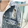 Women's Jackets Autumn Spring Korean Women Hole Denim Jacket 2022 Loose Frayed Bomber Manteau Femme Abrigo De Mujer