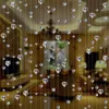 Perde stili aşk şeffaf kristal cam boncuk iç dekorasyon kapısı el oturma odası bölme süsleri
