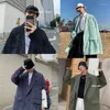 Męskie kurtki vintage mężczyźni solidny kolor koreański streetwear swobodny mężczyzna Obiter Obiter Obiter Onutear Płaszcze Aktualne wszechstronne męskie kurtka Hip Hop