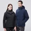 Skiddräkter Ski Suit Down Jacket Liner Shell unisex förtjockad kappa avtagbar