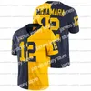 Custom Michigan Wolverines Jersey 2021-22 NCAA College Football Aidan Hutchinson Daylen Baldwin Daxton Hill Cade McNamara Corneli