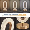 Bordslampor Golden Crystal Led Oval Decorative Desk Lights For Living Room Bedroom Bedside Reading Romantic Luster Fixtures