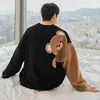 hoodiehoodieWinter Couple Outfits Cartoon Teddy Bear Sleeve Sweatshirt Fleece Loose Oversized Hoodies Korean Men Women Cute Pullover Sweat