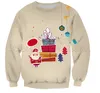 Heta m￤n hoodies tr￶jor Autumn/Winter New 3D Print Christmas Hoodie European and American Loose Pullover tr￶ja 016