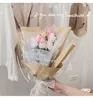 Dekorativa blommor F￤rgglada rosrosa Silk Peony Artificial Flower Bouquet French Fake For Home Wedding Birthday Party Decoration Supplies