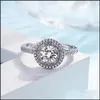 حلقات الكتلة حلقات الكتلة 100 حقيقية 18K Gold Golor Ring للنساء المجوهرات Moissanite Natural Anillos de Bizuteria التوتر D dhajx