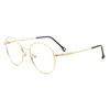 Güneş gözlükleri çerçeveler yuvarlak erkek bellek metal gözlükleri optik gözlükler kadınlar esnek bükülebilir hafif altın gözlükler klasik