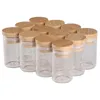 Storage Bottles 12pcs 20ml 30 50mm Small Transparent Glass Jars Vials Terrarium With Bamboo Lids For Art DIY Crafts Wedding Favors