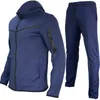 Tute sottili in pile tecnico tute da uomo firmate tute sportive in due pezzi con felpa con cappuccio a maniche lunghe per abbigliamento uomo primavera autunno 3XL