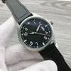 Luksusowe męskie zegarek Wodoodporne automatyczne mechaniczne mechaniczne stal nierdzewną czarna skóra prosta 41 mm zegarek na ręce na rękę na rękę