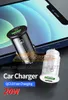 CC227 chargeur de voiture QC3.0 Charge rapide Mini forme voiture briquet fente blanc noir PD 20W USB Type C Port Charge téléphone portable