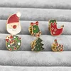 Simpatico cartone animato Natale gioielli designer spilla stampella albero ghirlanda campana Babbo Natale pin spille sudamericano placcato oro argento per ragazze ragazzi donna regalo festa