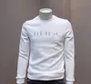 Felpe con cappuccio moderne ed eleganti da uomo coreano gioventù maschile maglione invernale sottile casual peluche ispessito manica lunga top nero bianco pullover uomo vestiti