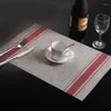 Tovagliette 4 pz/set Tovagliette Europee Lavabili Cuscinetti per Piatti PVC Posto per Sala da Pranzo Tappetino Rettangolare Plaid