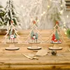 Juldekorationer dekorationsfestival levererar trä Diy Tree Ornaments Creative Home