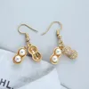 Necklace Earrings Set 2022 Trend Wedding Jewelry Copper Micro-encrusted Zircon Pearl Peanut Fashion Earring Women Wholesale